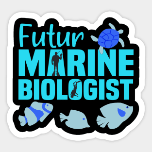 Futur Marine Biologist Biology Fathers Day Gift Funny Retro Vintage Sticker